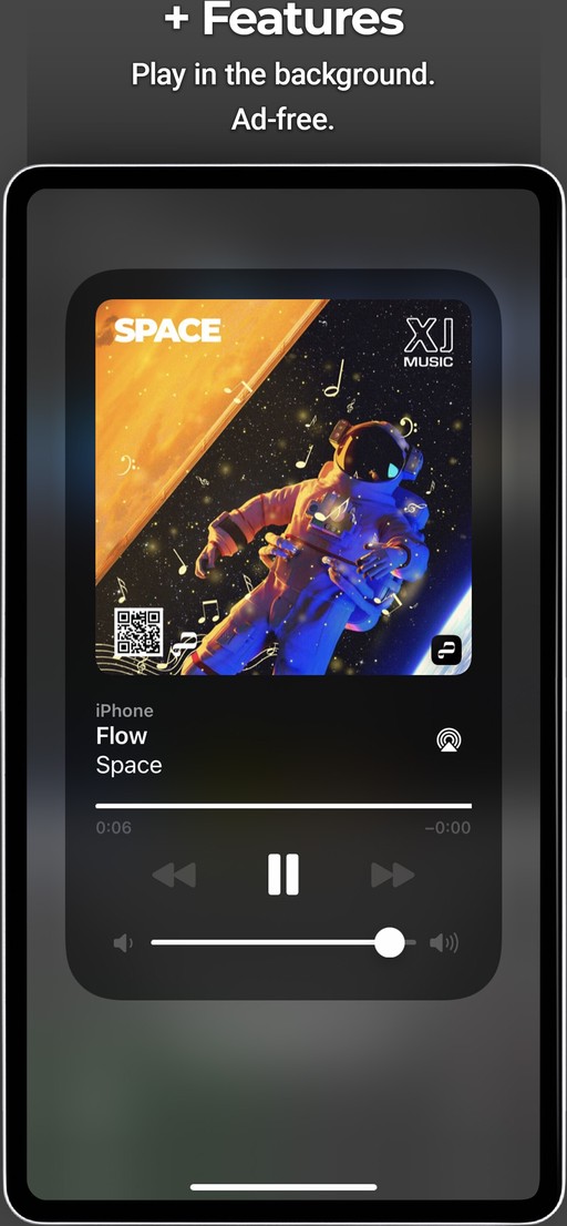 Premium Features: Play in the background. Ad-free.